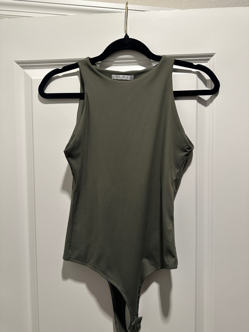 Reoria Olive Green Double Lined Bodysuit
